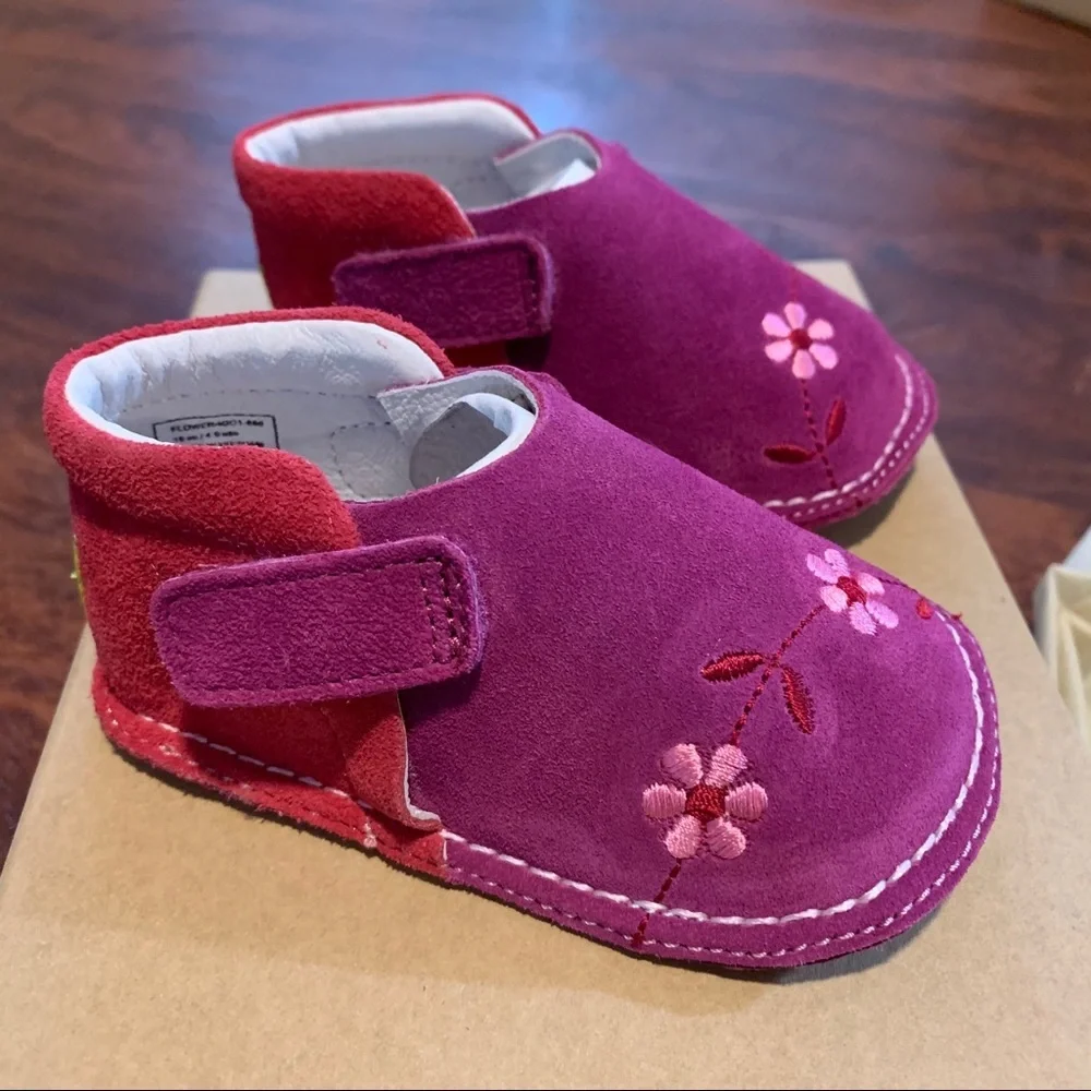 PIPIT $55 Suede Leather Designer Shoes Infant Crib Walking Balance Toddl…